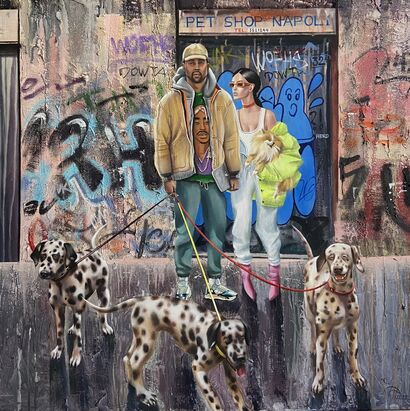 Neapolitan stories. Dog friendly  - A Paint Artwork by Dinara  Hörtnagl 