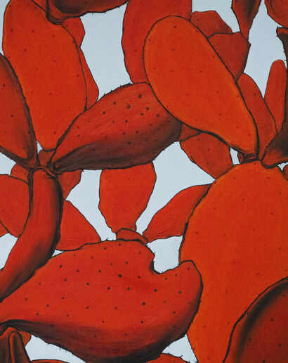 Particolare di “La Crescita — Rosso .3” - a Paint Artowrk by xiao hui sun