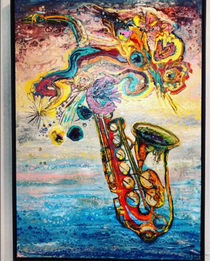 Jazz Serenade by the Lakeside - a Paint Artowrk by Tretyakova Tatyana