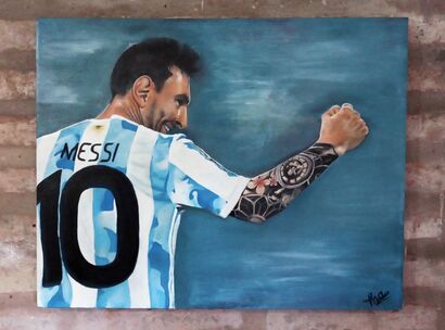 Lionel Messi  - a Paint Artowrk by Dark Wolf