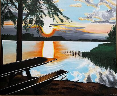 Sunset in Finland - a Paint Artowrk by Emka