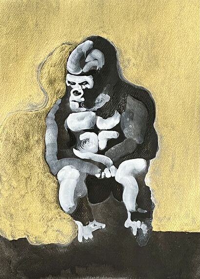Big Daddy\'s Gold Mantle Is Slipping - a Paint Artowrk by Mary Vaste Gillis