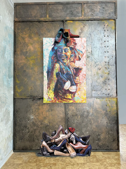 Kiatu=Swahili=shoe - a Paint Artowrk by Gerd Stritzel