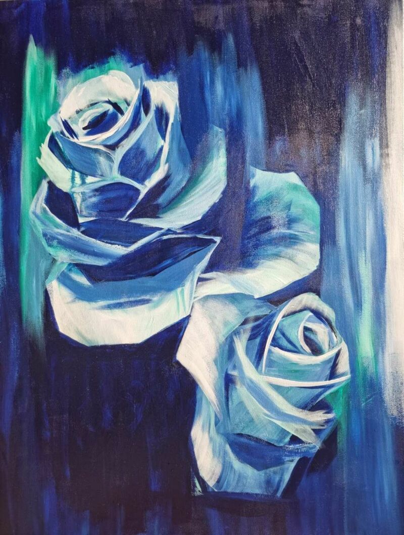 Blue roses - a Paint by KatrinAppleseen