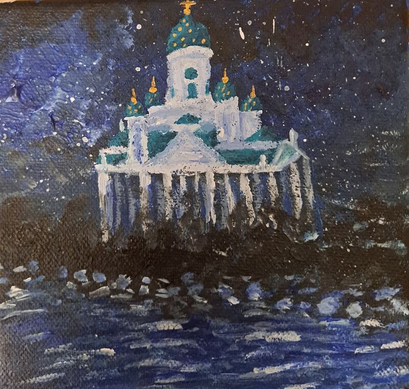 Whispers of the Helsinki Cathedral - a Paint by Laura Ollila