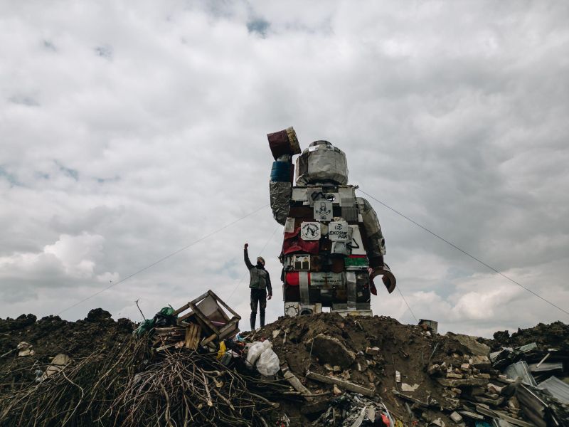 This WASTE is not a TOY - a Land Art by Pijanista