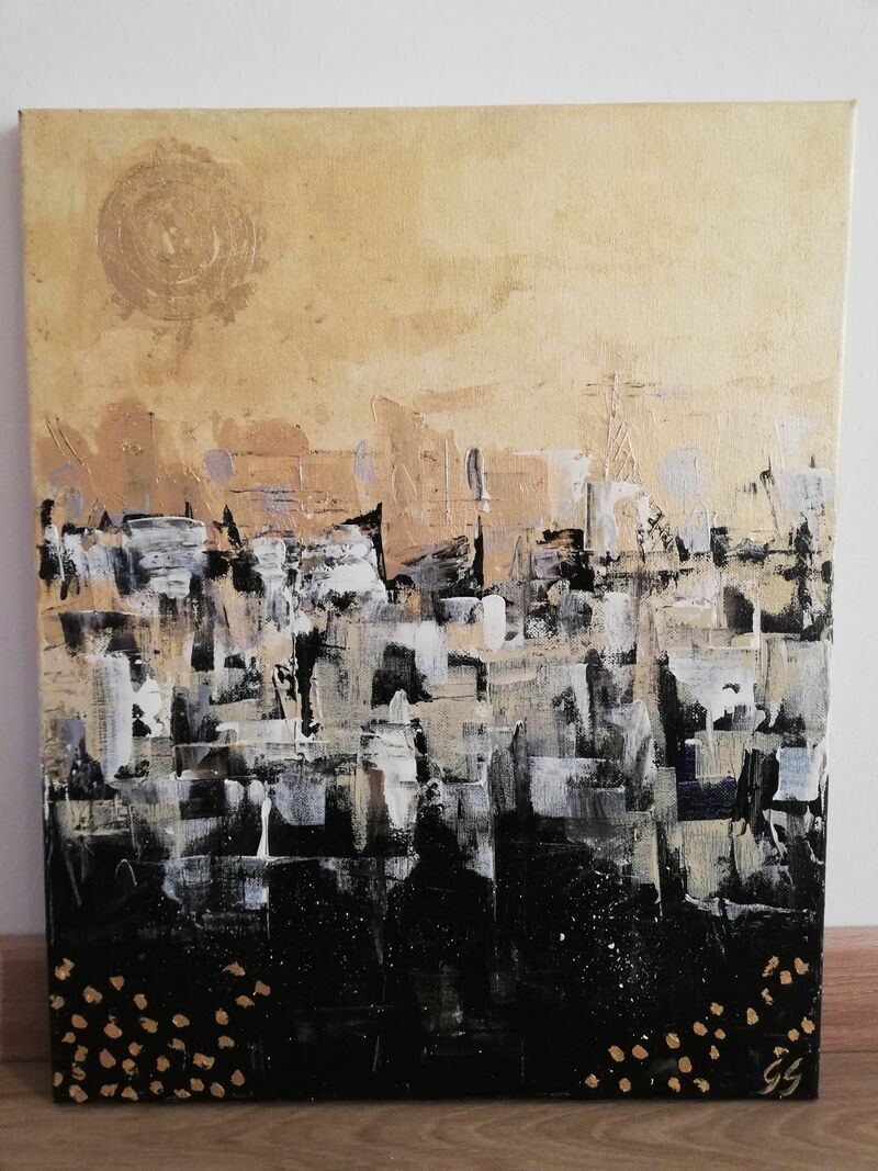Gold city night - a Paint by Giulia Girardello