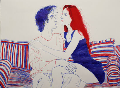 The couple - a Paint Artowrk by Clara Zúccaro
