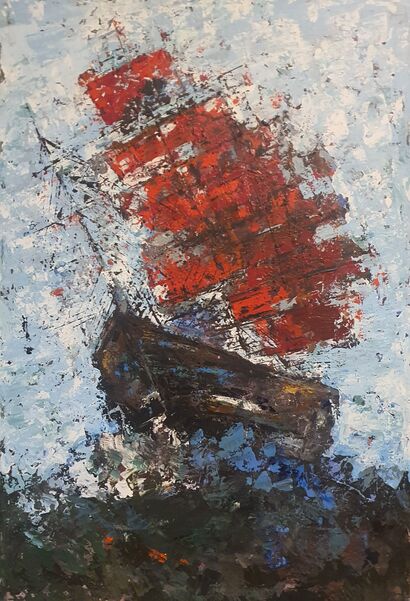 Ship  - a Paint Artowrk by Dina radwan