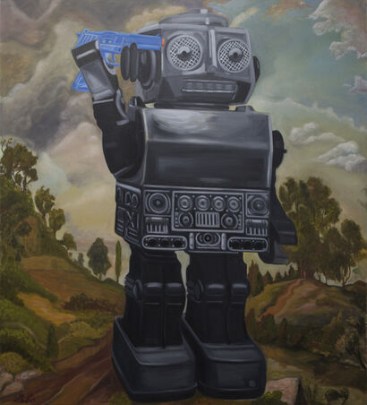 A.I. BECOMES SENTIENT - a Paint Artowrk by Wolfryd