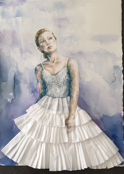 Covid2019's bride  - A Paint Artwork by Elisa Pretto