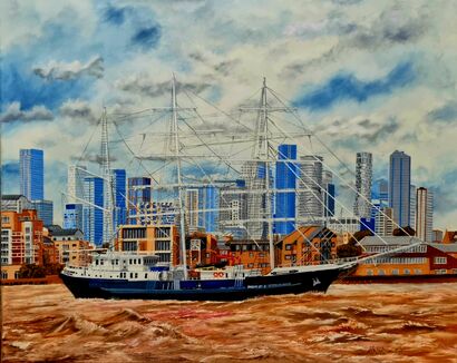 Salute form the old to the New - a Paint Artowrk by Stephen Crawford