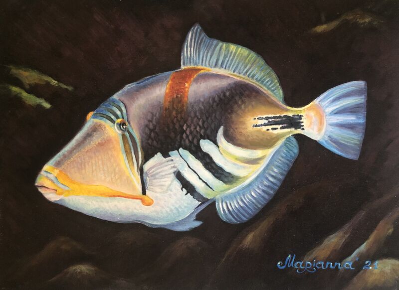 Triggerfish Picasso - a Paint by MariAnna