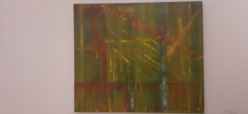 Fire on the river - a Paintings by Laetitia Ricklin