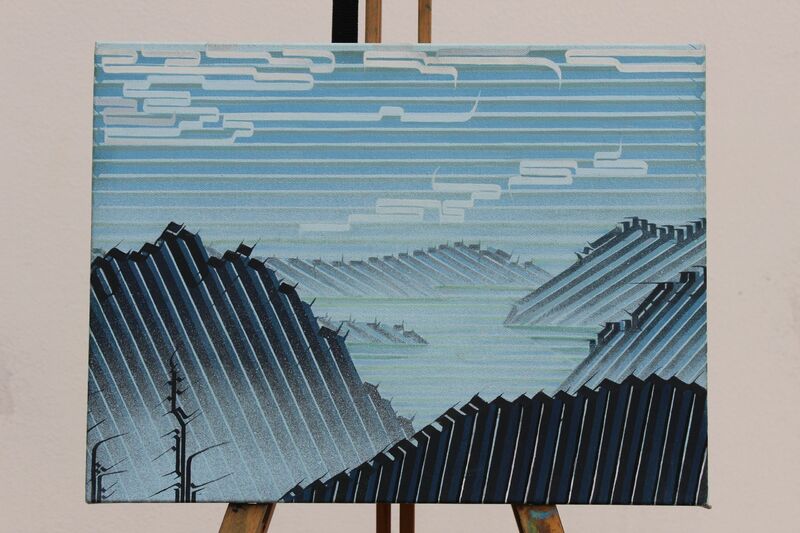 Vista lago con foschia - a Paint by DSD