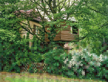 Treehouse, Former Border Area Near Frohnau  - a Photographic Art Artowrk by Diane Meyer