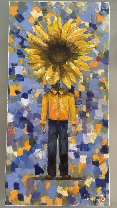 Sunflower man - A Paint Artwork by Pheekus