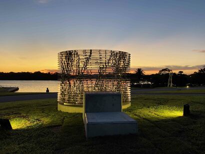 collecting view in the well - a Sculpture & Installation Artowrk by Kenichi Shikata