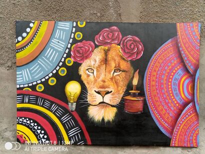 African tradition  - a Paint Artowrk by De Captain