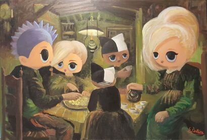 Le Lol mangiatrici di patate - A Paint Artwork by Emilio Ventura