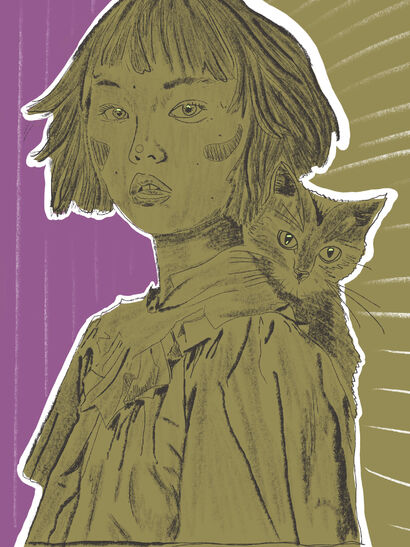 Cat Mom - a Digital Art Artowrk by Karoline Petschull