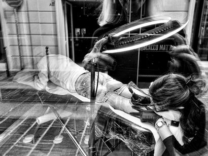 Tatoo in the window - a Photographic Art Artowrk by  donata cereda