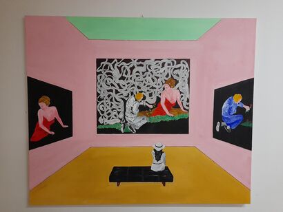 La sala rosa della Galleria - A Paint Artwork by Dario Vanin