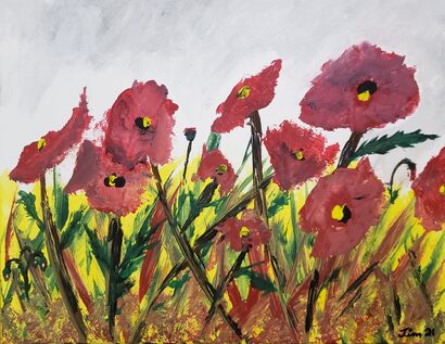 THE POPPY DANCE  - A Paint Artwork by James Agesen