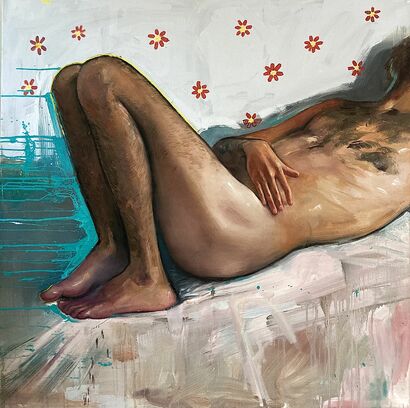 Hips, dips and flowers - A Paint Artwork by Marita Liivak
