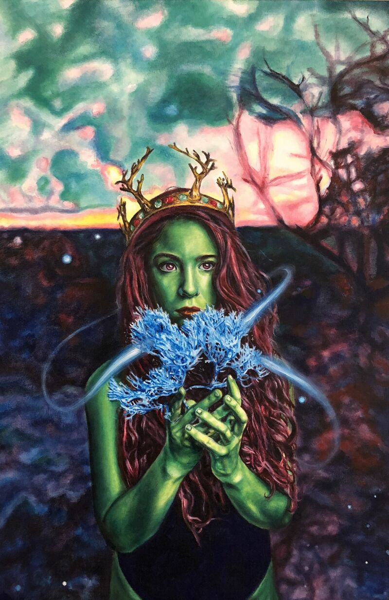 Envisioning Green Tara - a Paint by Althea Mallee