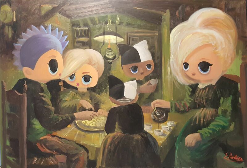 Le Lol mangiatrici di patate - a Paintings by Emilio Ventura