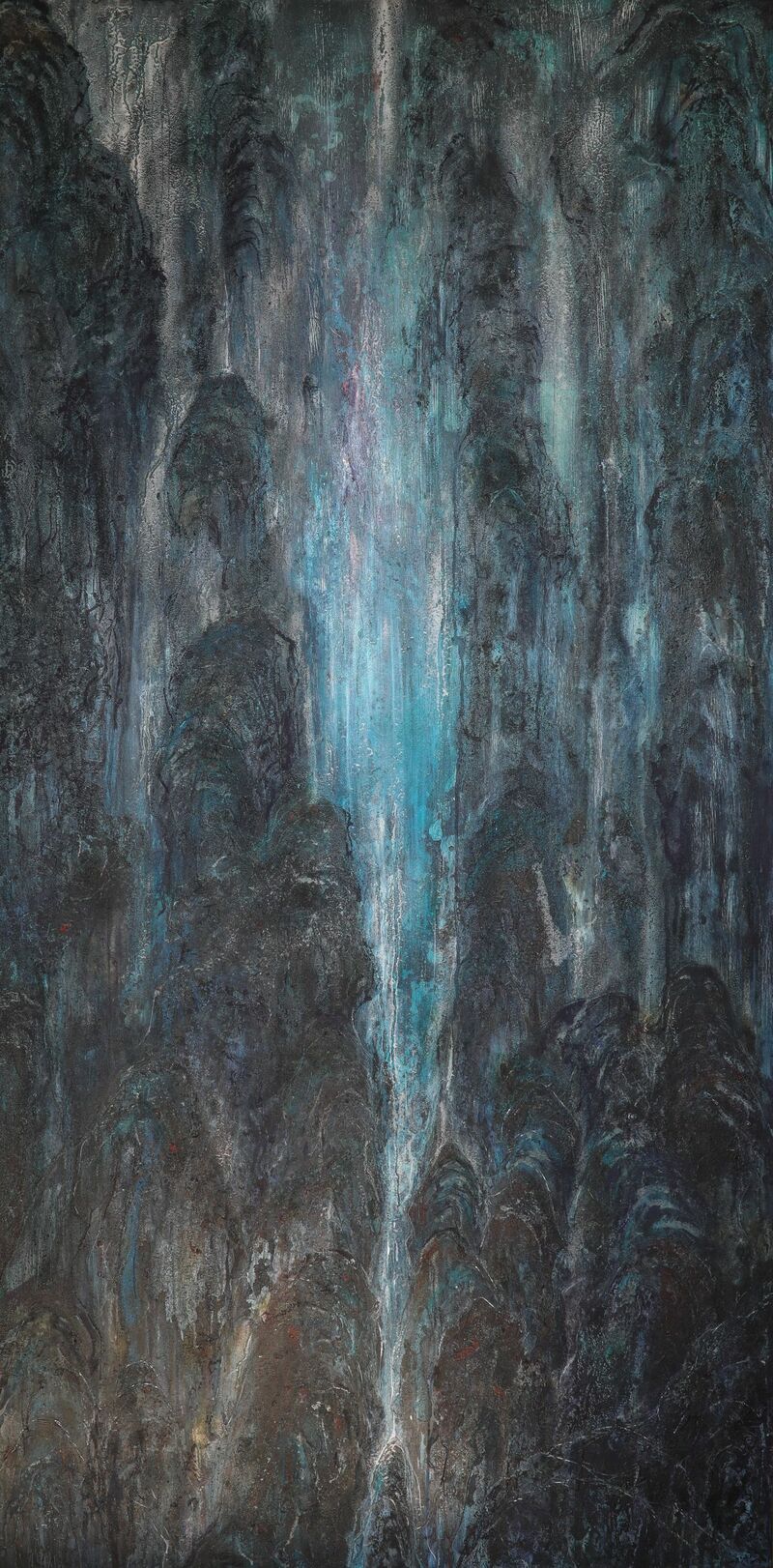 Blue Waterfall - a Paint by  Lina Zhou