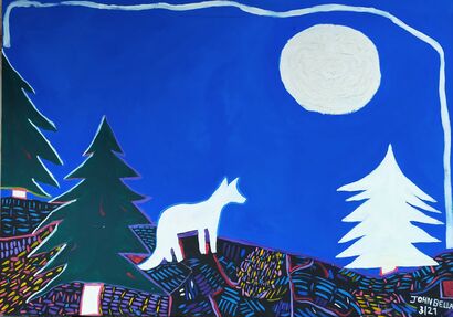 I Am the Whkte Wolf - A Paint Artwork by john bellan
