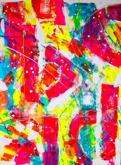 Dynamic Letters - a Paint Artowrk by Zoe Kuester