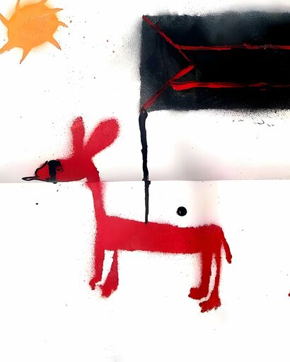 Palestinian donkey - a Paint Artowrk by Assem Attoun