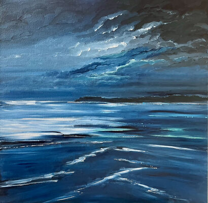 Soir de Lune  - a Paint Artowrk by Bleu2cobalt.art