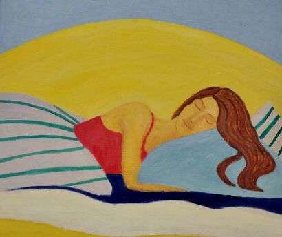 Sleeping - a Paint Artowrk by Makowska Dominika
