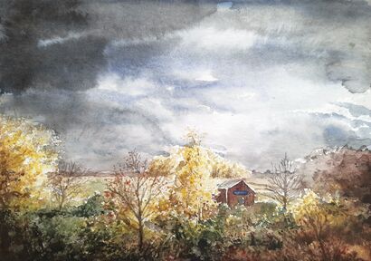 Autumn land - A Paint Artwork by Nils Pleje
