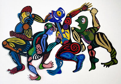 Push & Shove - a Sculpture & Installation Artowrk by Niki