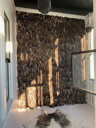 Feather Wall  - A Sculpture & Installation Artwork by Danielle  Mourning