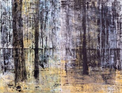 Horizon dans la forêt - a Paint Artowrk by Dominique LABURTE