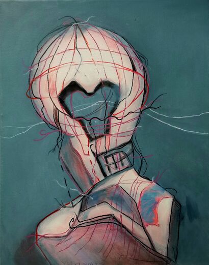 《粉红骷髅》 - a Paint Artowrk by Xuixi Yu