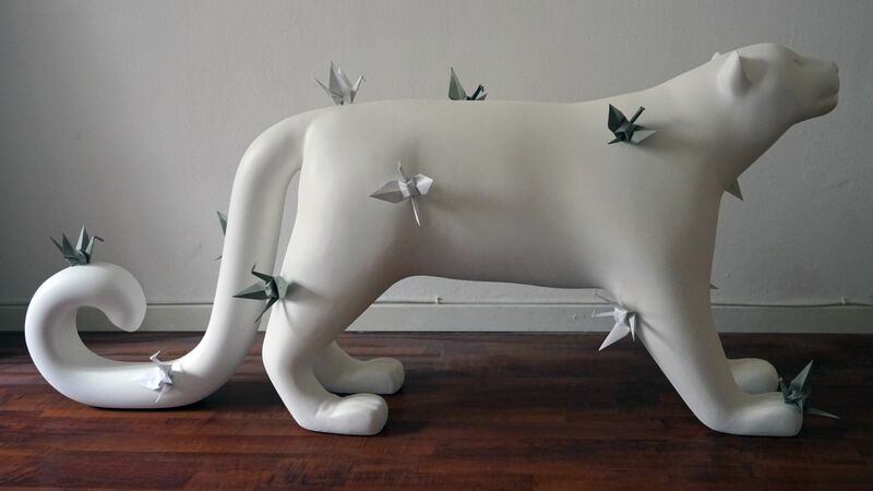 Snow Leopard / Poaching - a Sculpture & Installation by Vethan Sautour