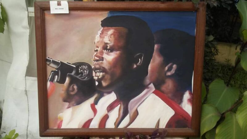 May the world change, portrait of late singer THEO Dindo Yago - a Paint by Alex Tembele Kalume
