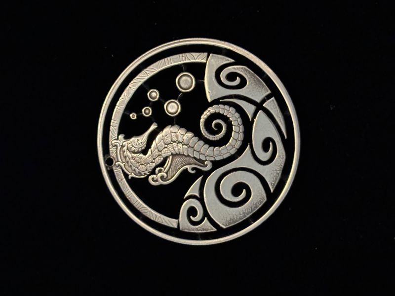 Stylistic Seahorse Degisn In Fine Silver  - a Art Design by Robert Johnson 