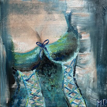 Il corsetto blu - a Paint Artowrk by Marzia Pendini