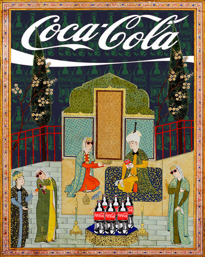 Coca-Cola Shahnameh - A Digital Graphics and Cartoon Artwork by Rabee Baghshani