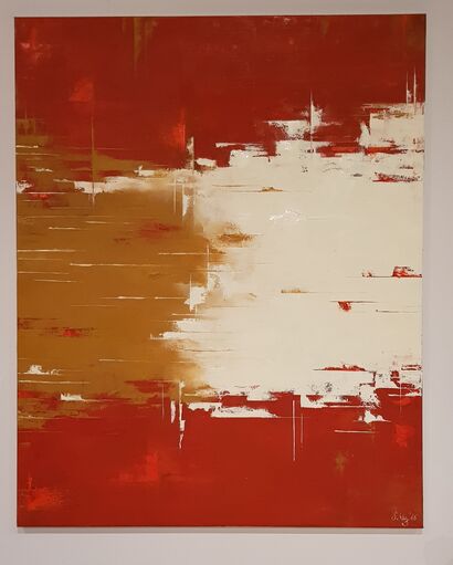 Quiet Red - A Paint Artwork by Sabine Kay