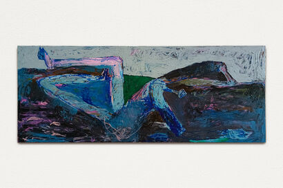 Dovunquessìa, composizione con figura nello spazio n°32 - a Paint Artowrk by Riccardo De Filippo