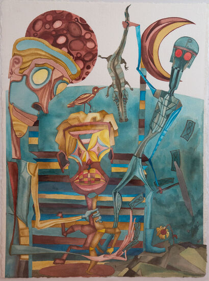 Drôles de société - ( strange society ) - a Paint Artowrk by arno louis